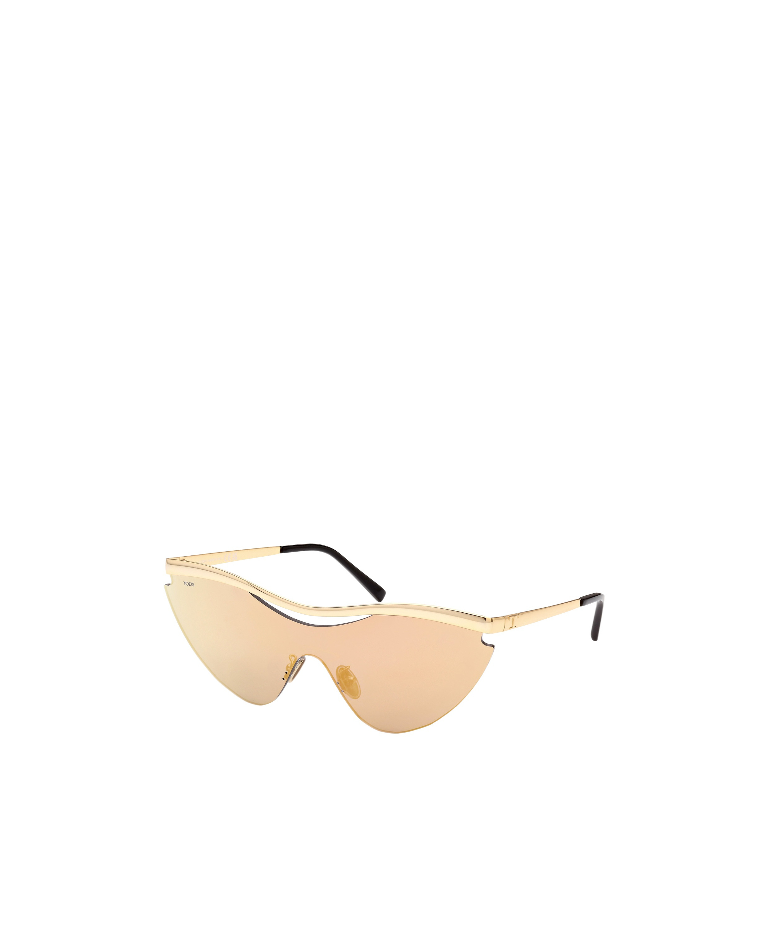 Shop Tod's Geometric Frame Sunglasses In Nude