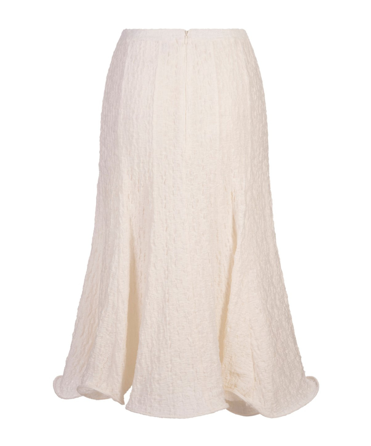 Msgm Turn-up Hem Skirt In Neutral