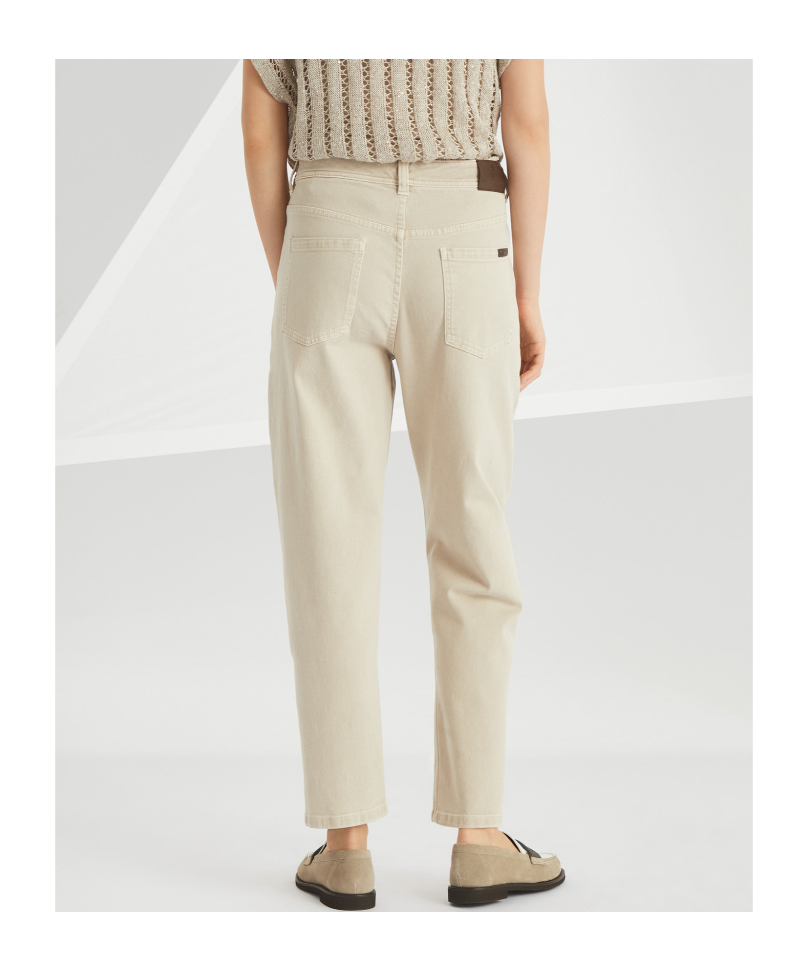 Brunello Cucinelli Tapered Jeans In Nude
