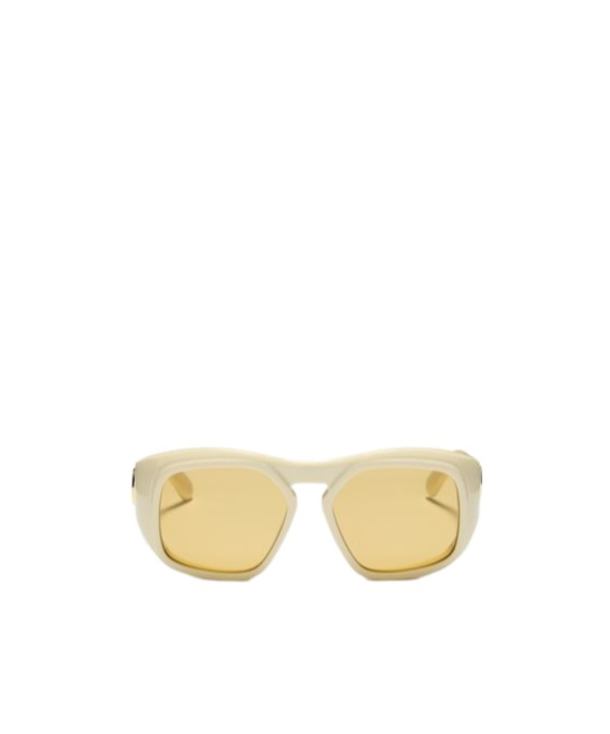 Valentino Full Frame Sunglasses In Ivory/amber
