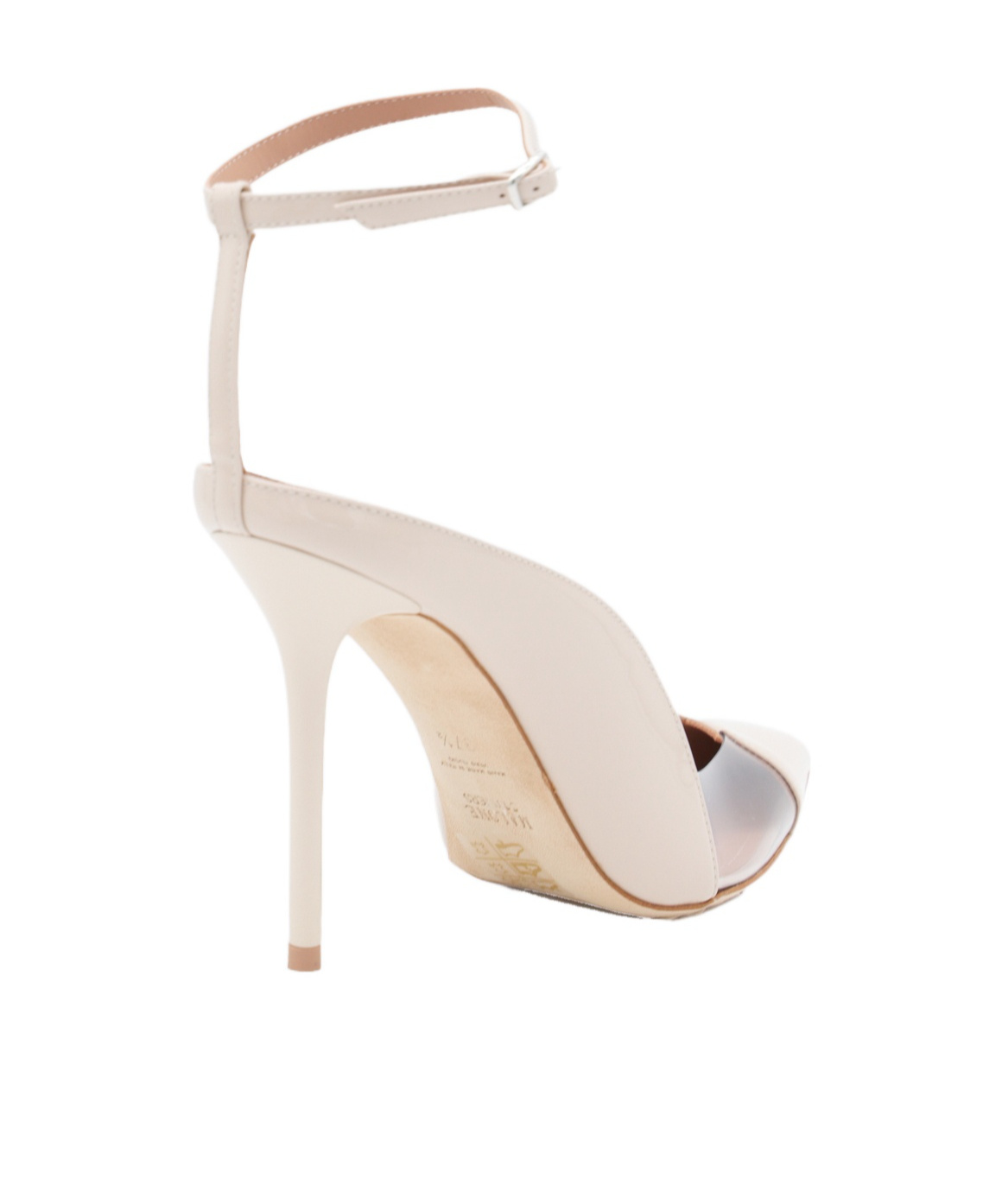 Malone Souliers Malia M-shaped Pointed Cap Toe Patent Leather Pumps In Pink