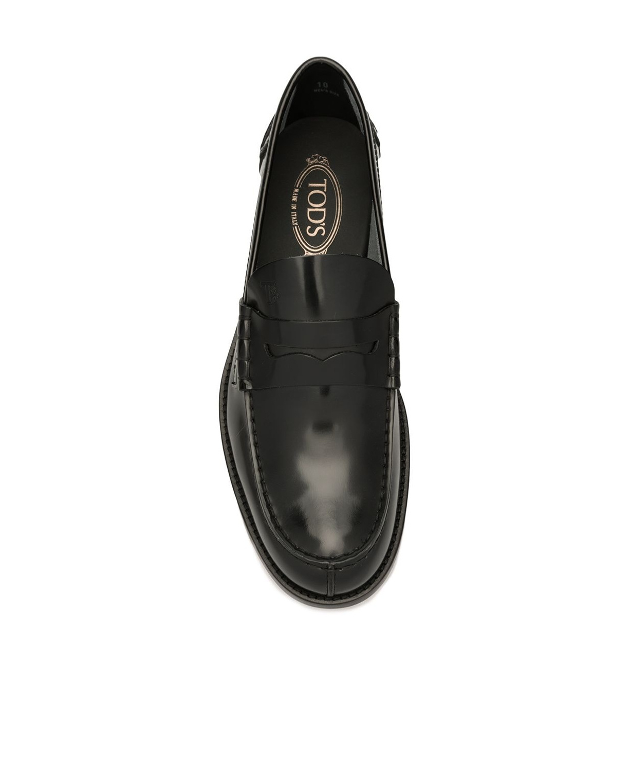 Tod's Black Leather Loafers For Men In Black