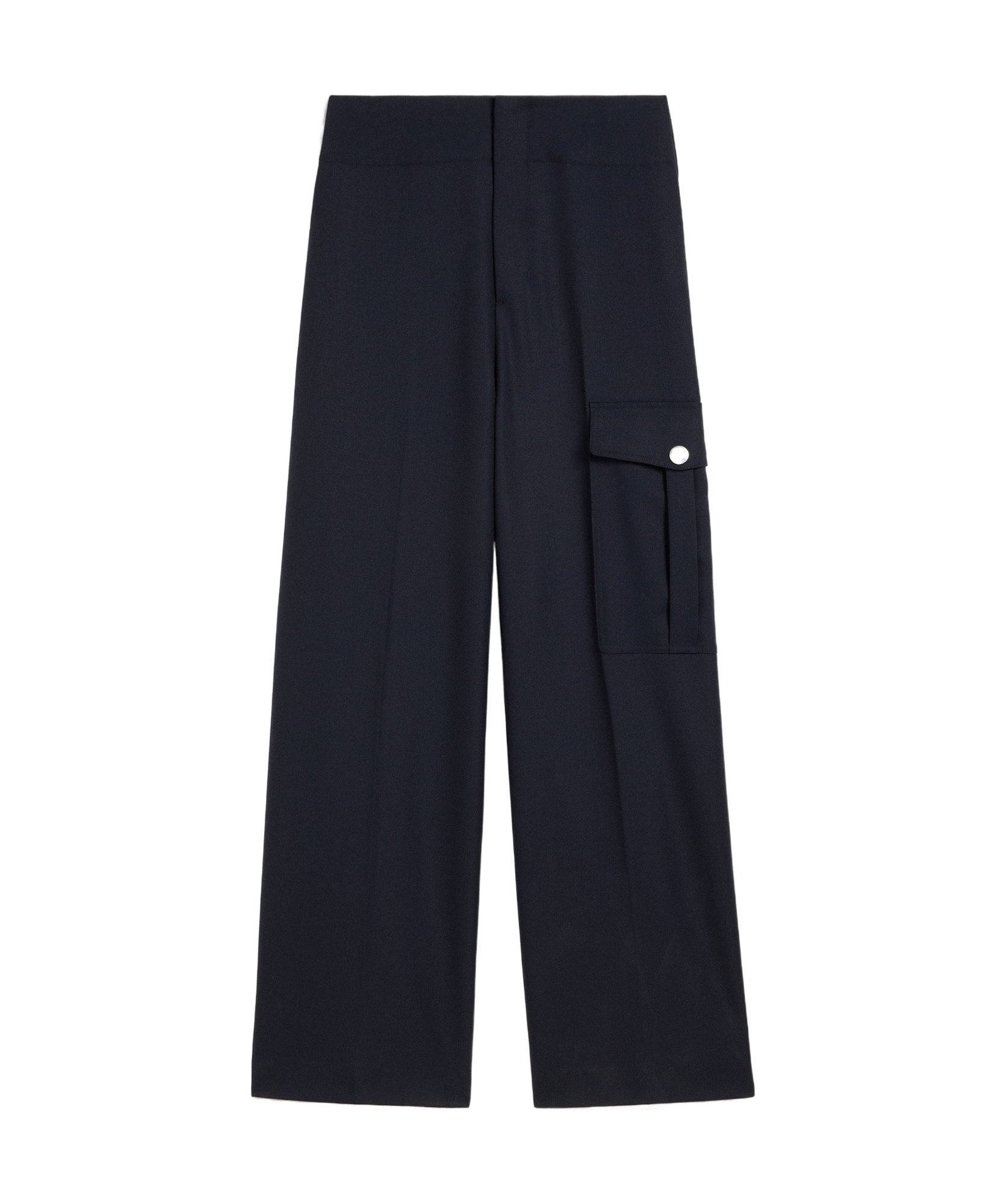Shop Ami Alexandre Mattiussi Wool Gabardine Casual Pants In Black