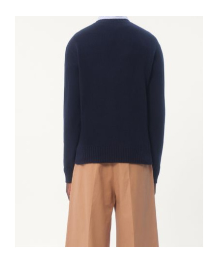 Valentino Logo-embroidered Wool Sweater In Black