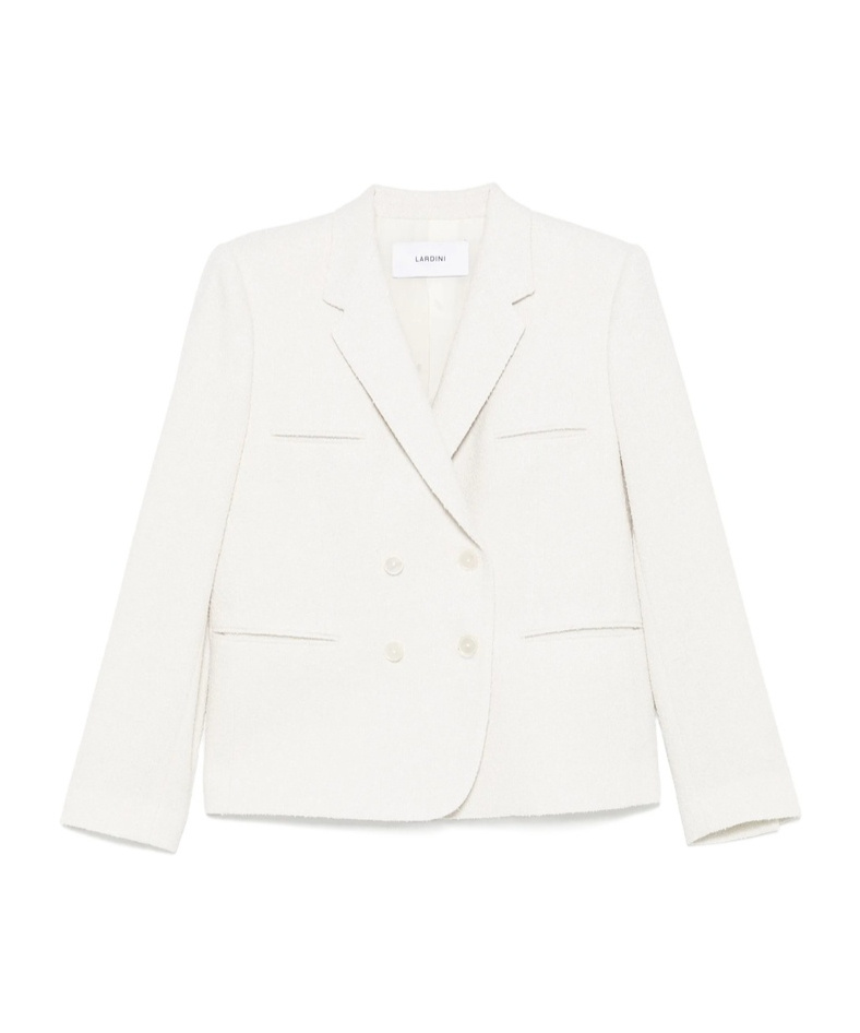 Lardini Double-breasted Blazer In White