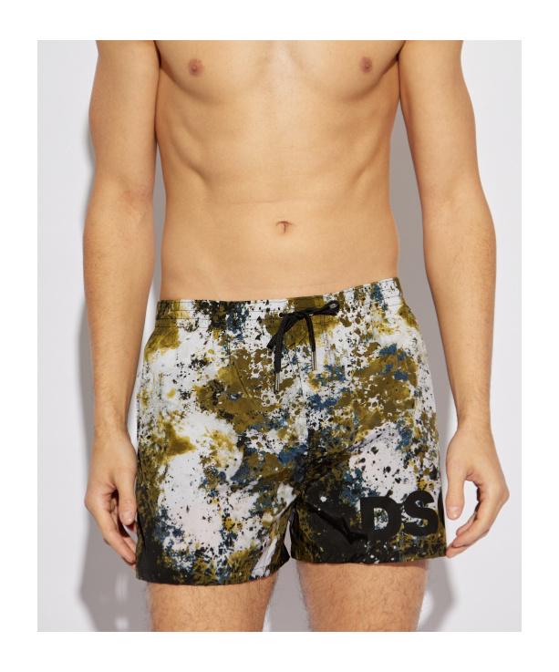 Dsquared2 Canadian Camouflage Swim Shorts In Multicolor