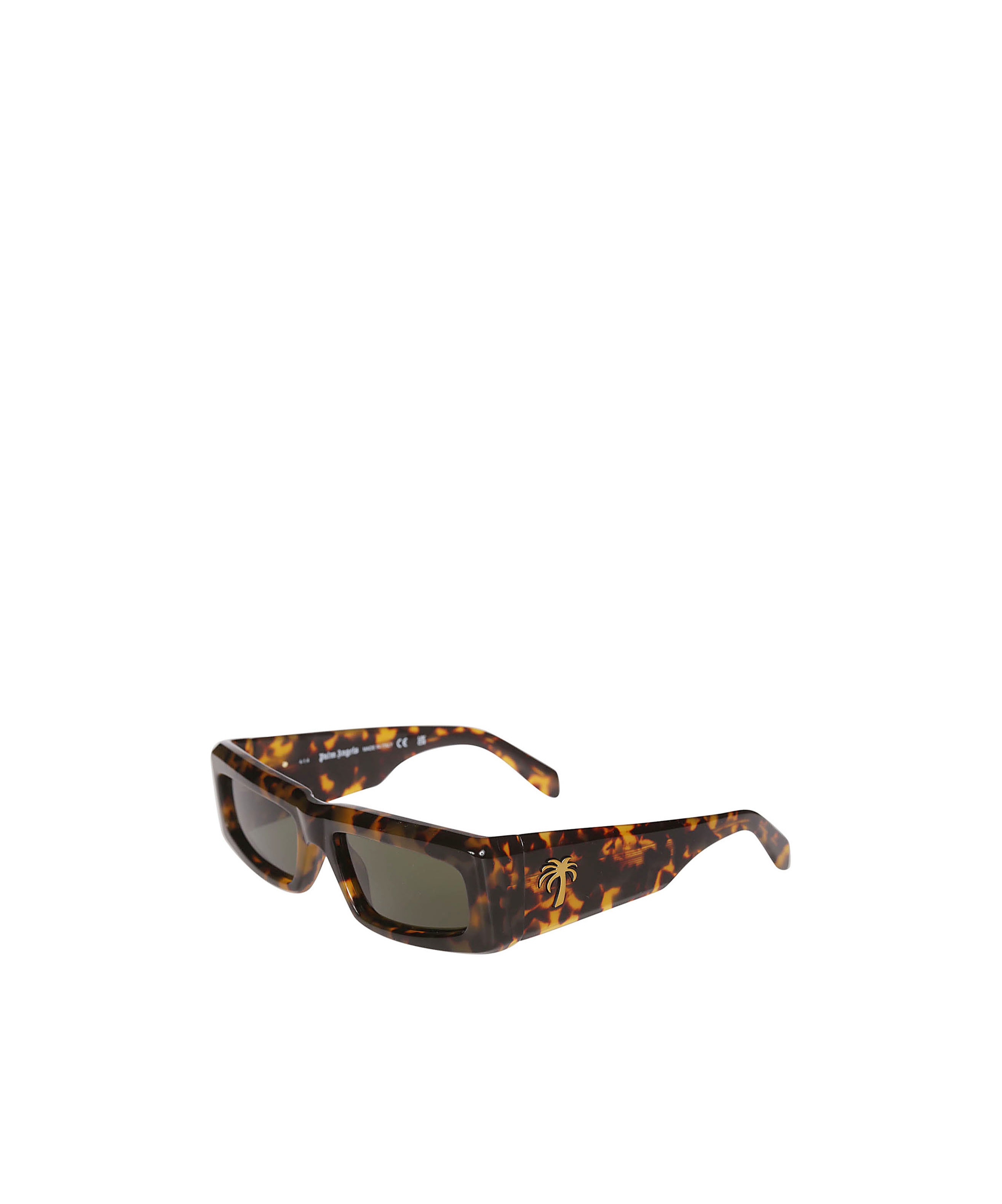 Palm Angels Eyewear Yreka Rectangular Frame Sunglasses In Green