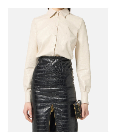 Elisabetta Franchi Printed Shirt In White