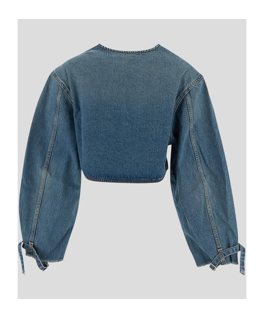 Shop Haikure Denim Top In Blue