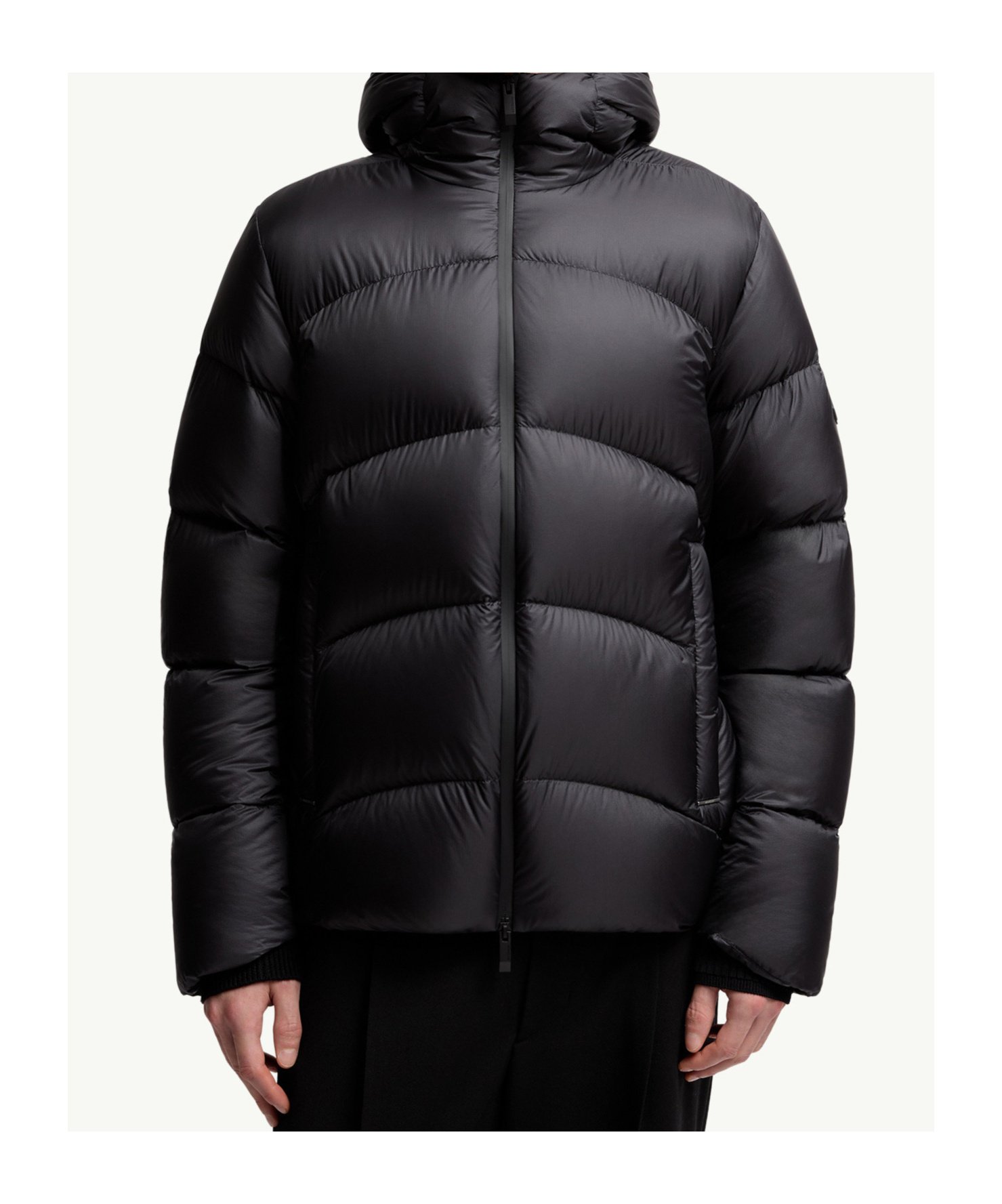 Moncler Fulcran Hooded Short Down Jacket In Black