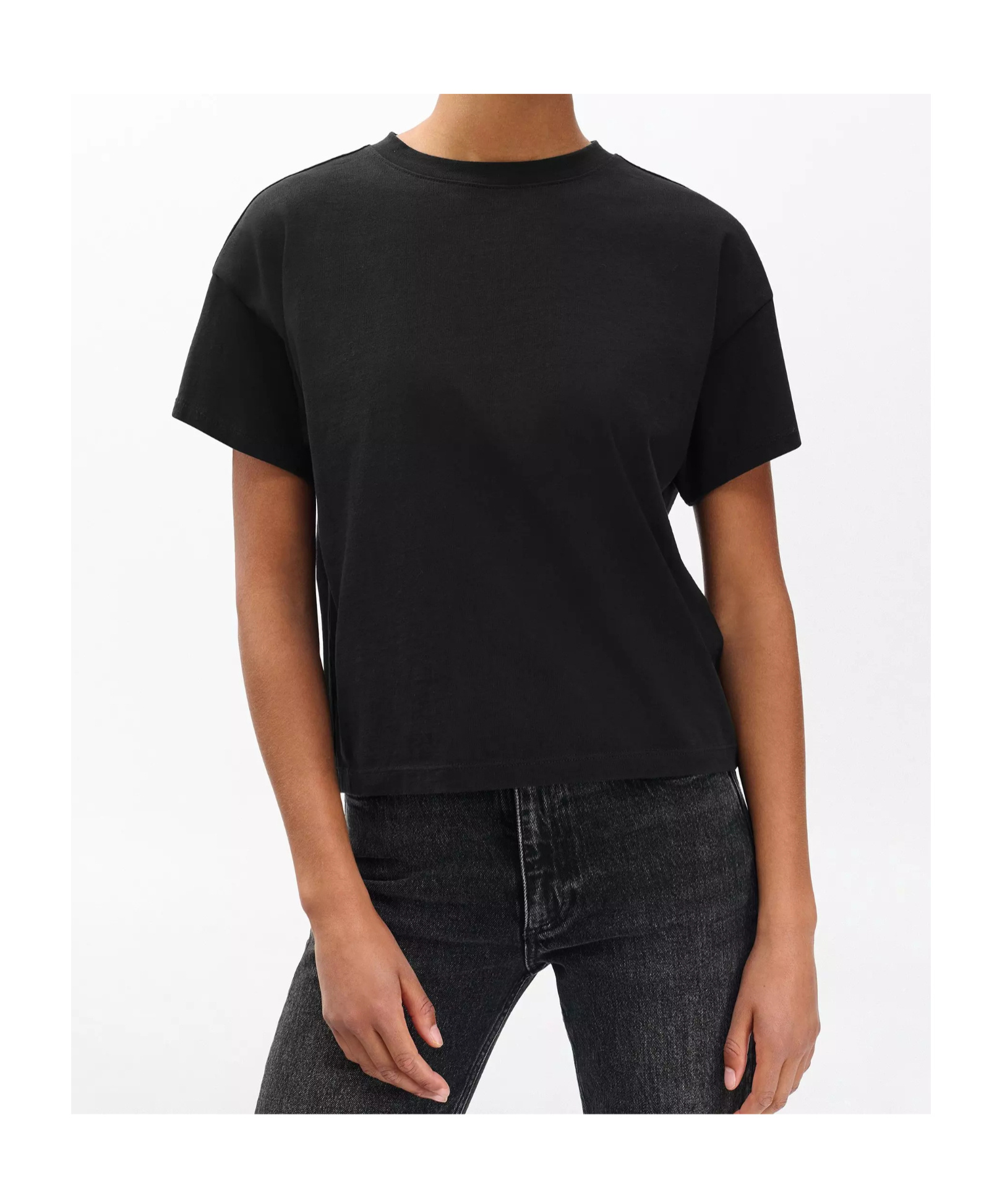 Rag & Bone Kelly Boxy Jcotton T-shirt In Black