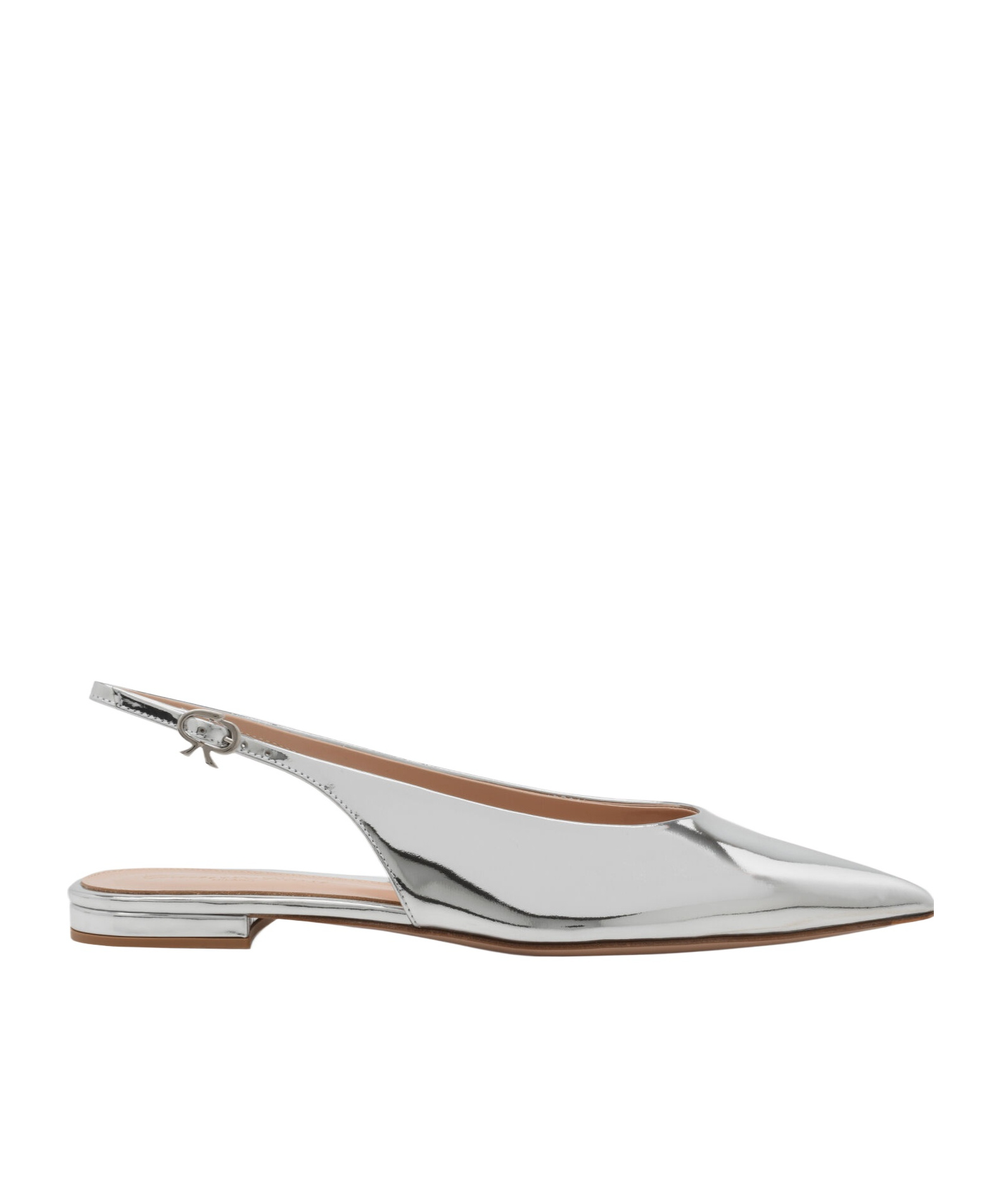 Shop Gianvito Rossi Robbie Ballet Flats In White
