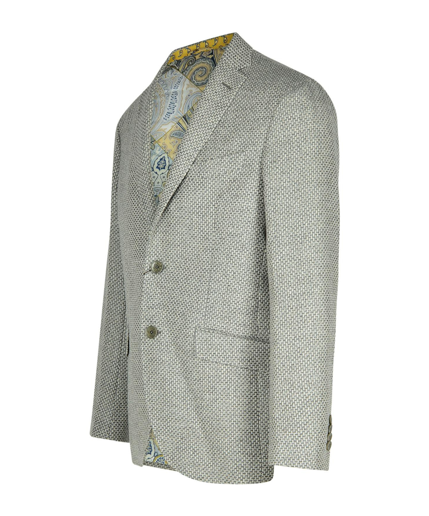 Etro 'roma' Grey Wool Blend Blazer In Gray
