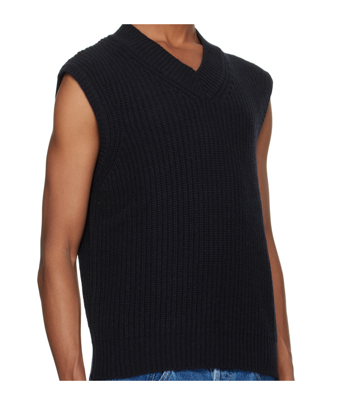 Carhartt V-neck Knitted Vest In Black