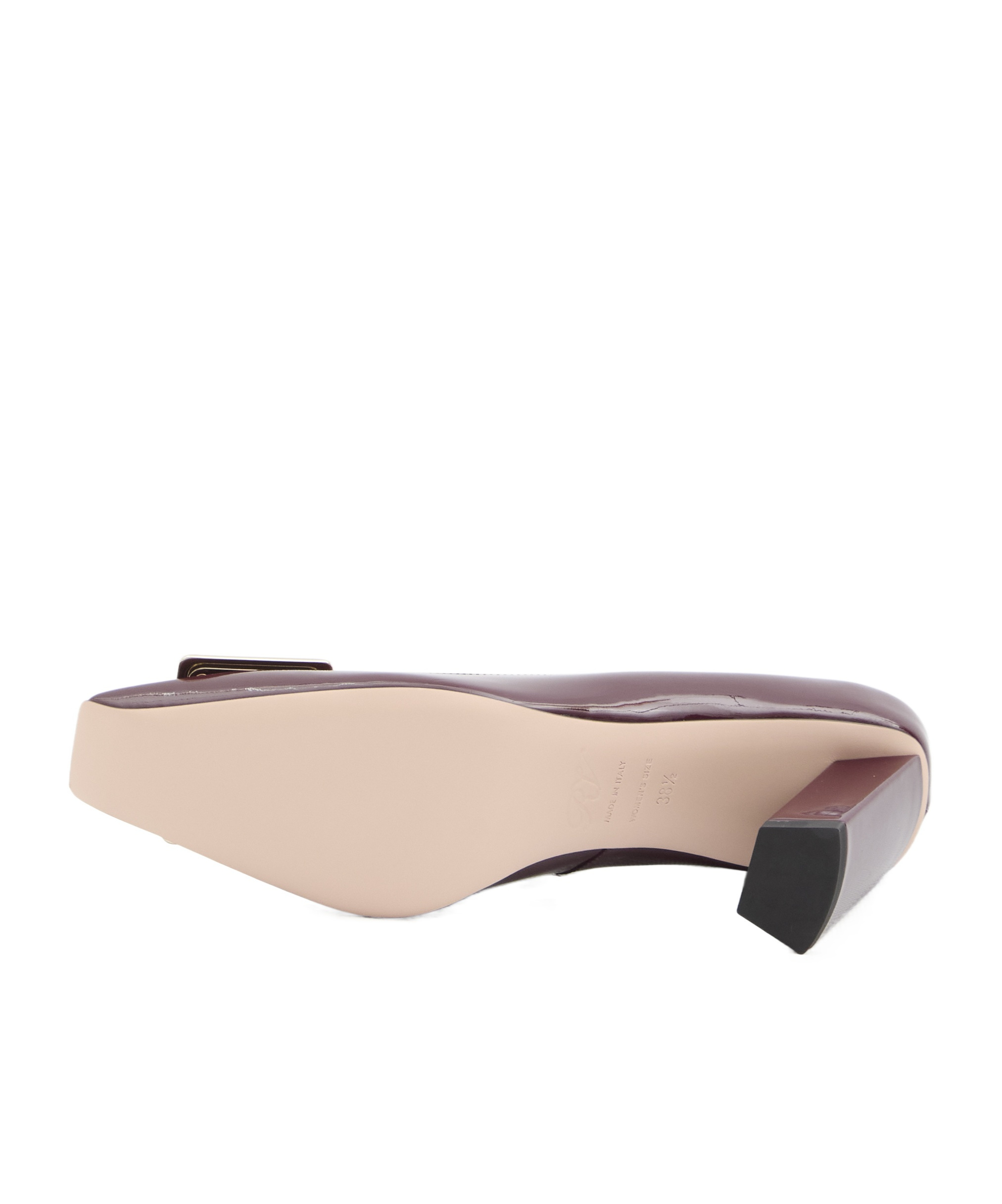 Roger Vivier Logo Engraved Block Heeled Pumps In Brown