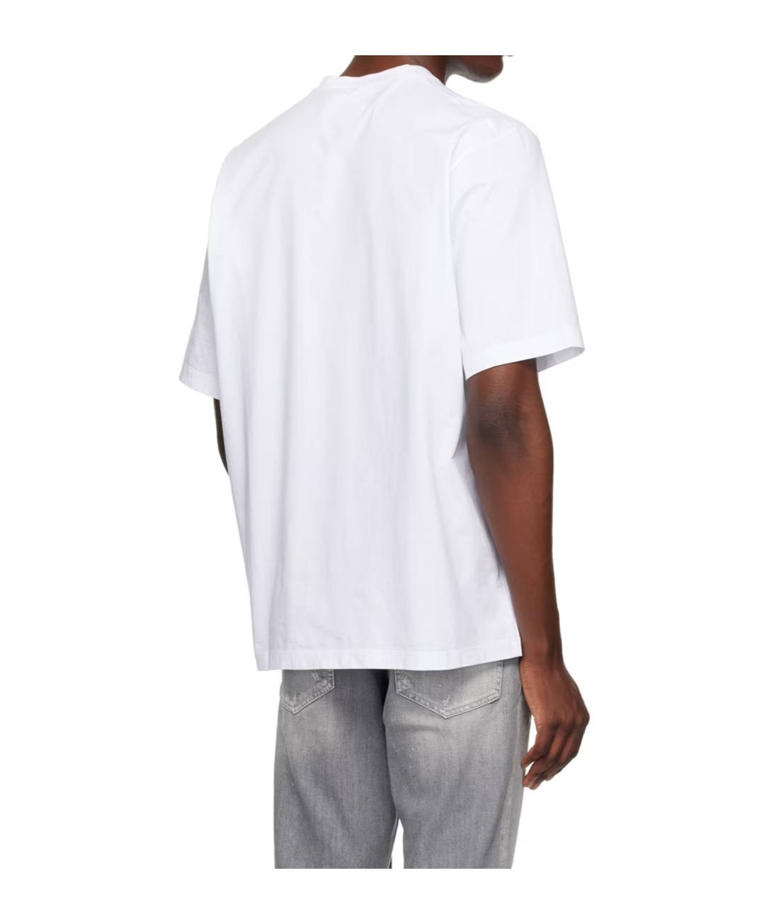 Dsquared2 Crew Neck D2 Sherpa T-shirt With Logo Patch In White