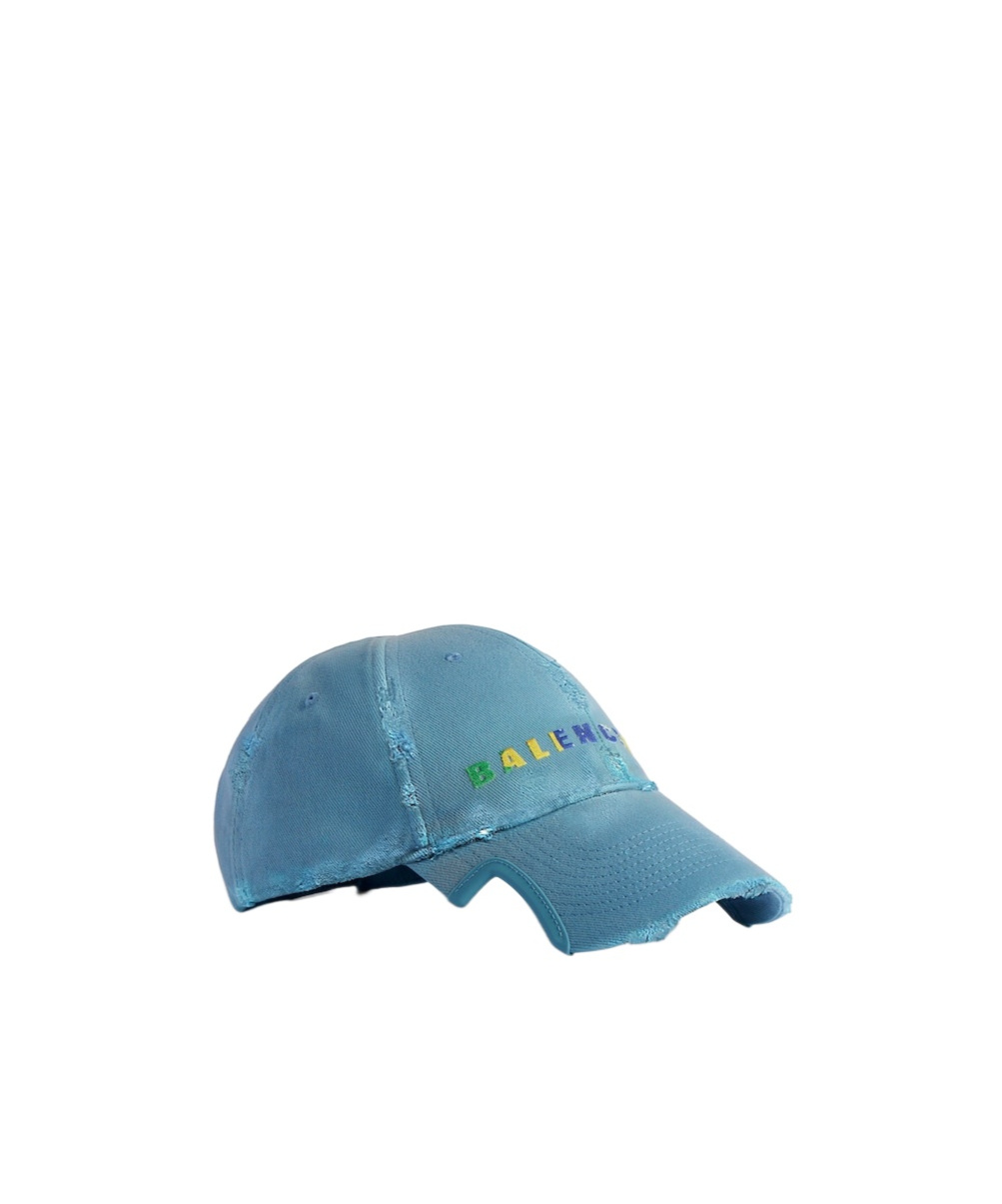 Balenciaga International Cap In Gray-blue