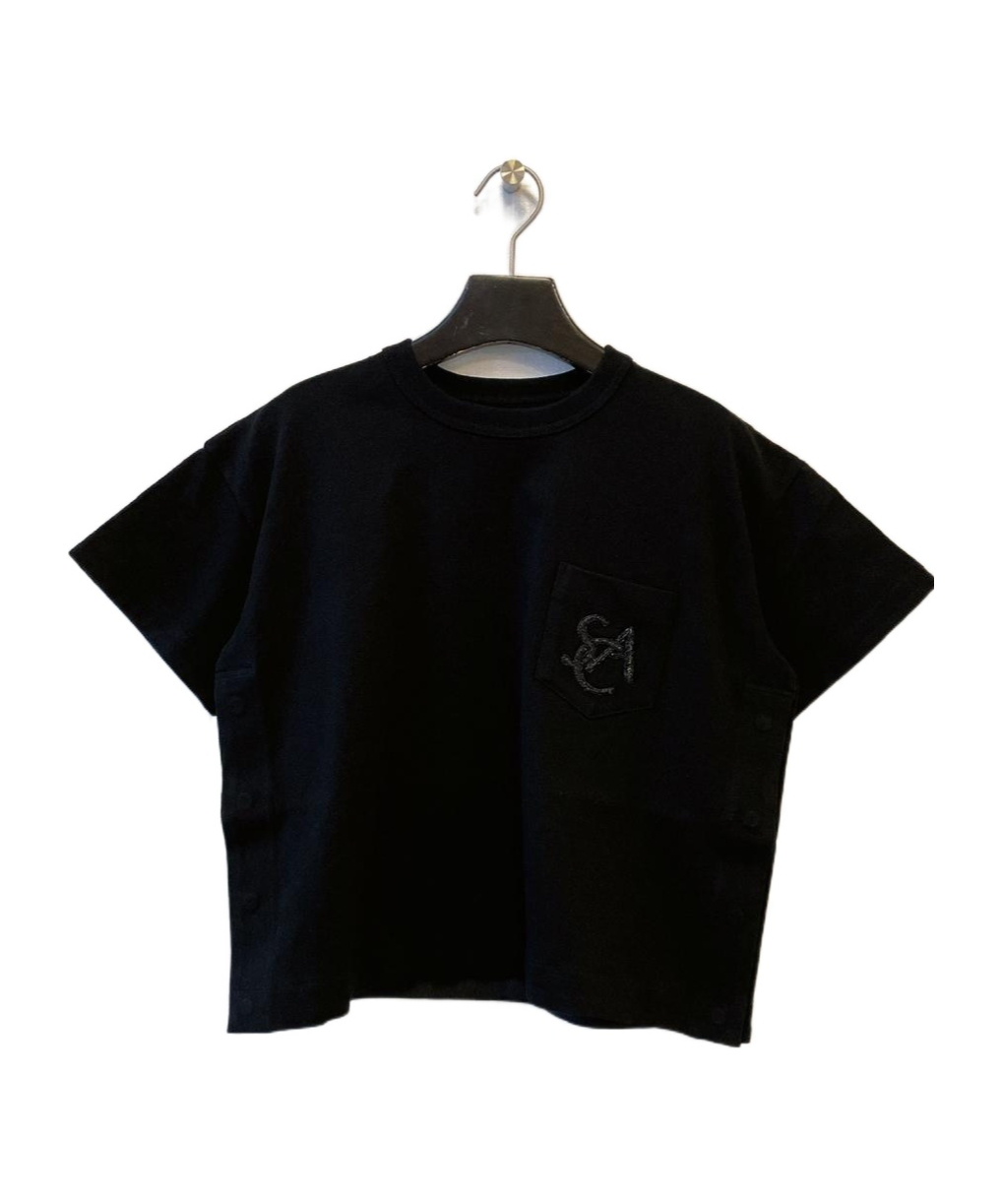 Sacai Short-sleeved T-shirt In Black