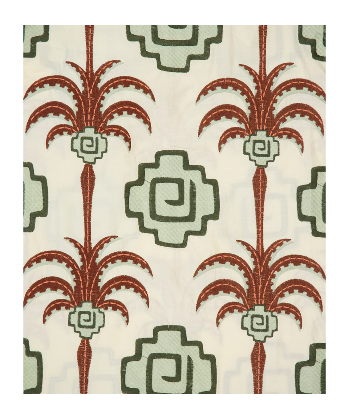 Johanna Ortiz Tributaries Palm-tree Embroidered Cut-out Maxi Dress In Multi