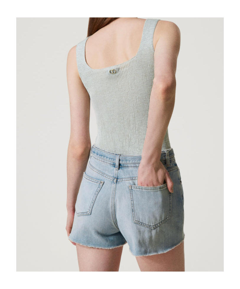 Twinset Ribbed-knit Tank Top