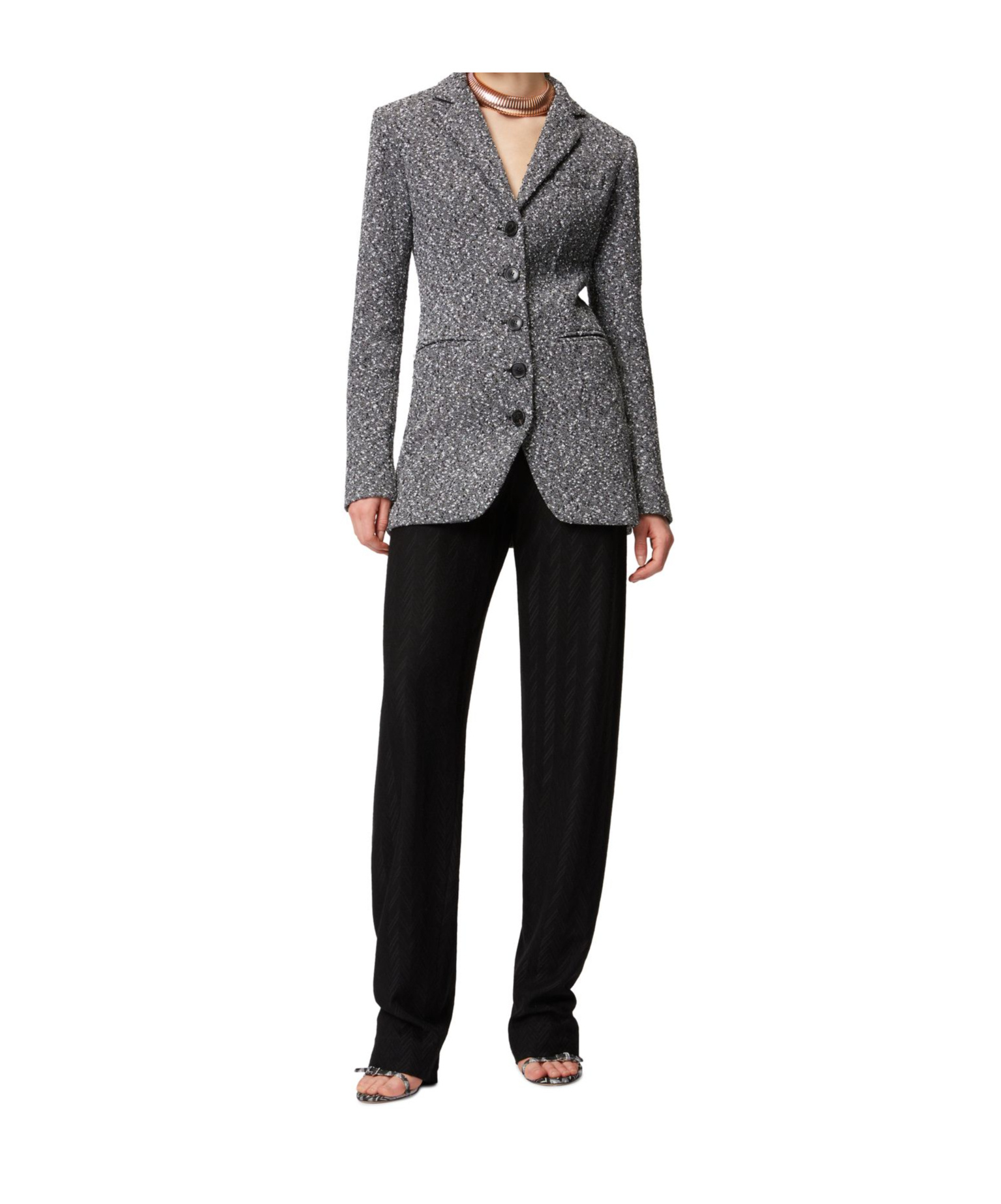 Missoni Long-sleeved Suit Jacket In Black
