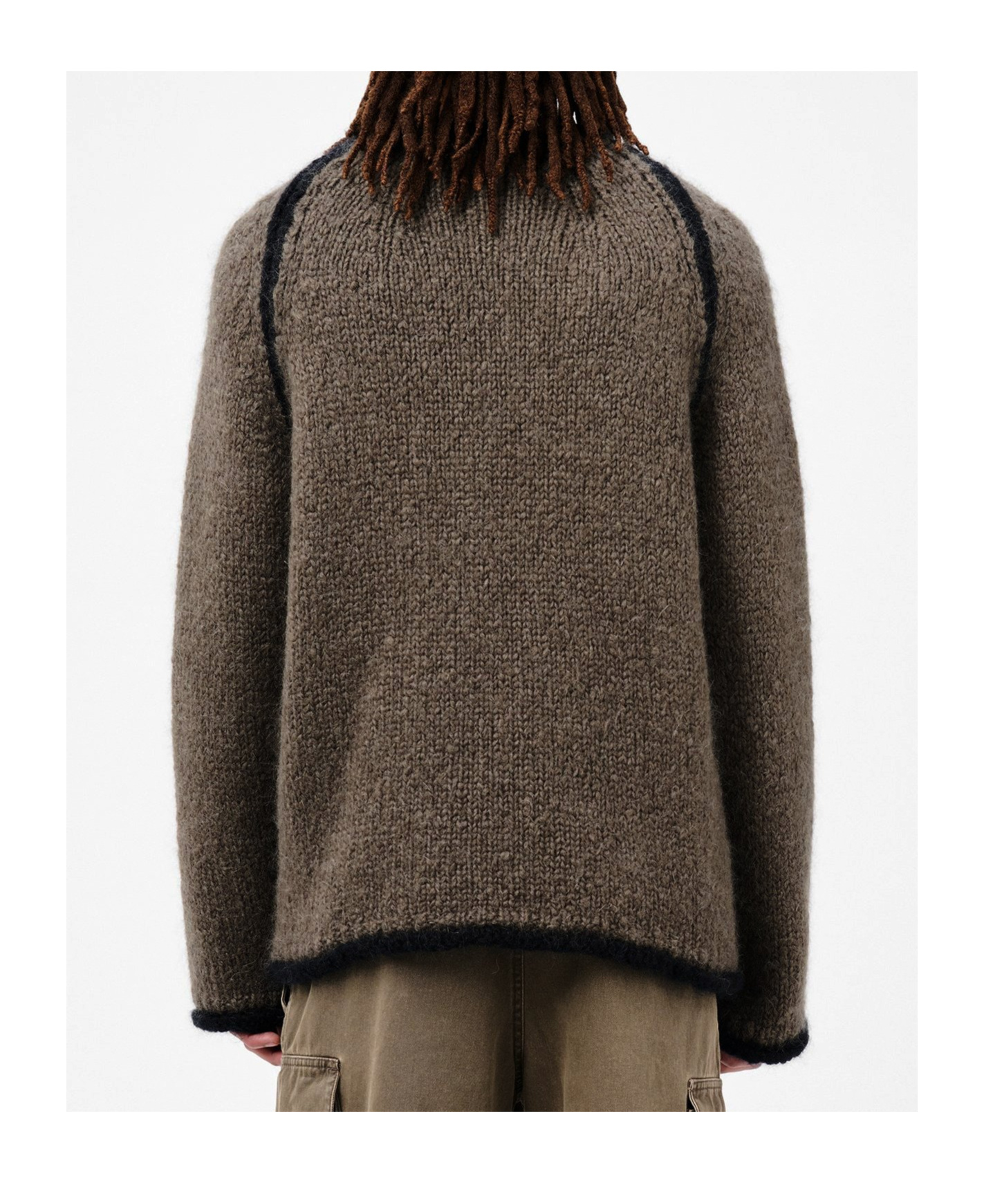 Our Legacy Soft Durable Knitwear Contrast Trim In Brown
