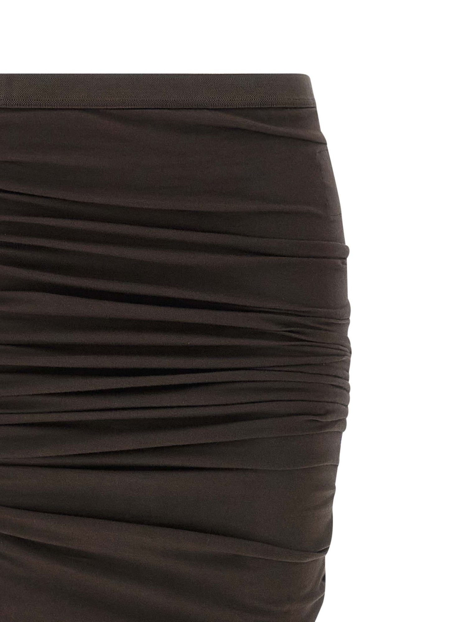 Rick Owens Drkshdw Edfu Side-split Maxi Skirt In Brown