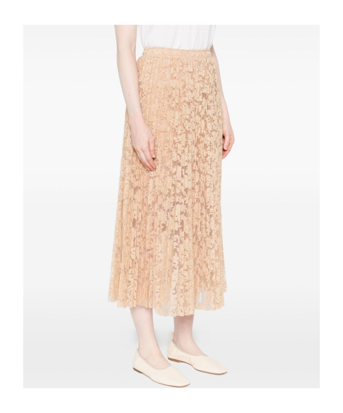 Ermanno Scervino Beige Elegance In Skirt In Neutral