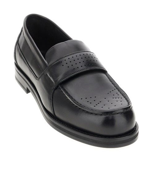 1989 Studio Loafers With Perforated Detail And Round Toe In Black