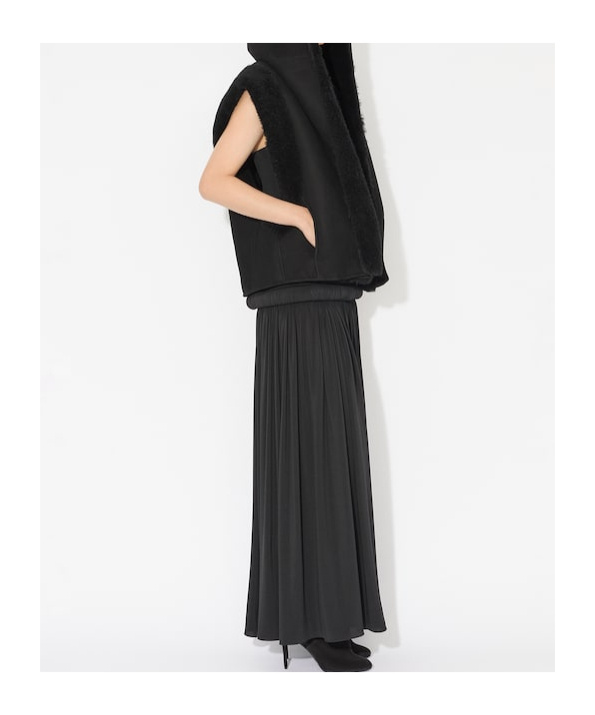 Alaïa Strapless Pipe Maxi Dress In Black