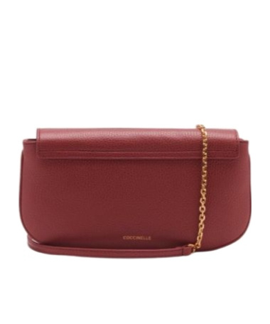 Coccinelle Dew Leather Crossbody Bag In Red