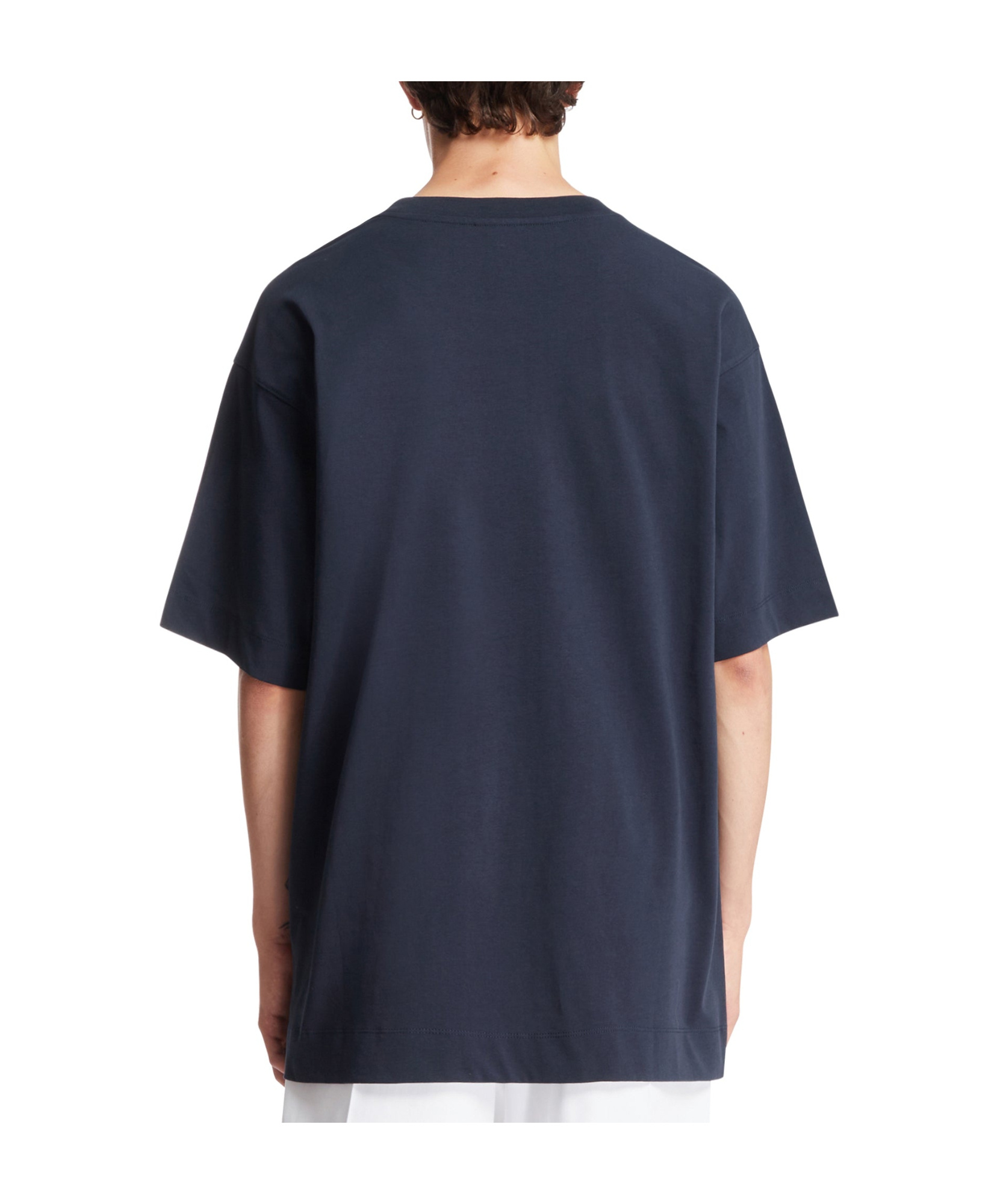 Dries Van Noten Oversized Short Sleeve Round Neck Cotton T-shirt In Black