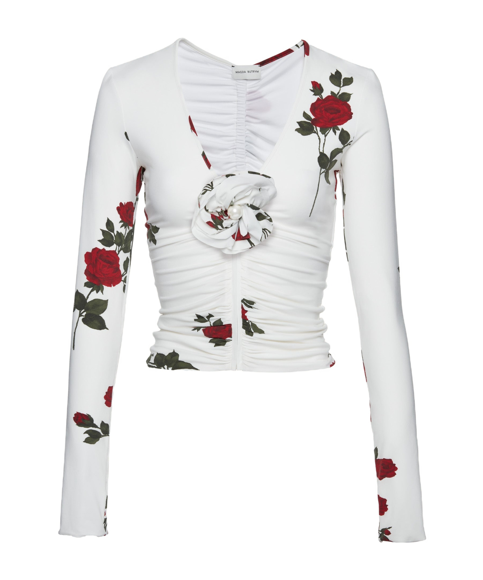 Magda Butrym V-neck Top In White