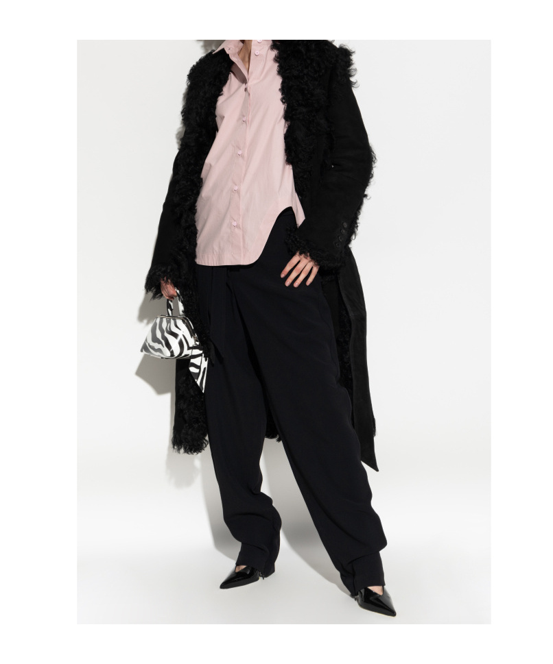 Attico High Waist Casual Pants In Black