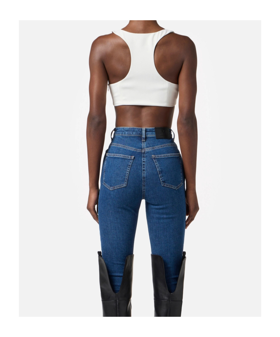 Elisabetta Franchi Square Neck Vest In White