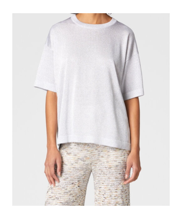 Shop Missoni Oversized Crewneck Sweater In White
