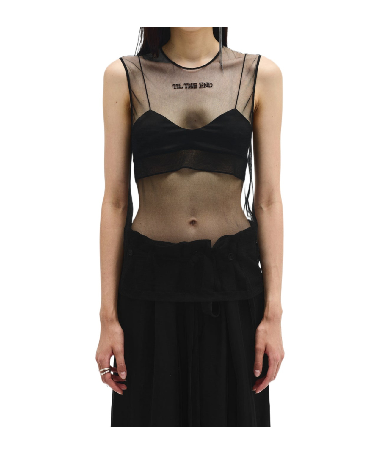 Ann Demeulemeester Till The End Sleeveless Top In Black