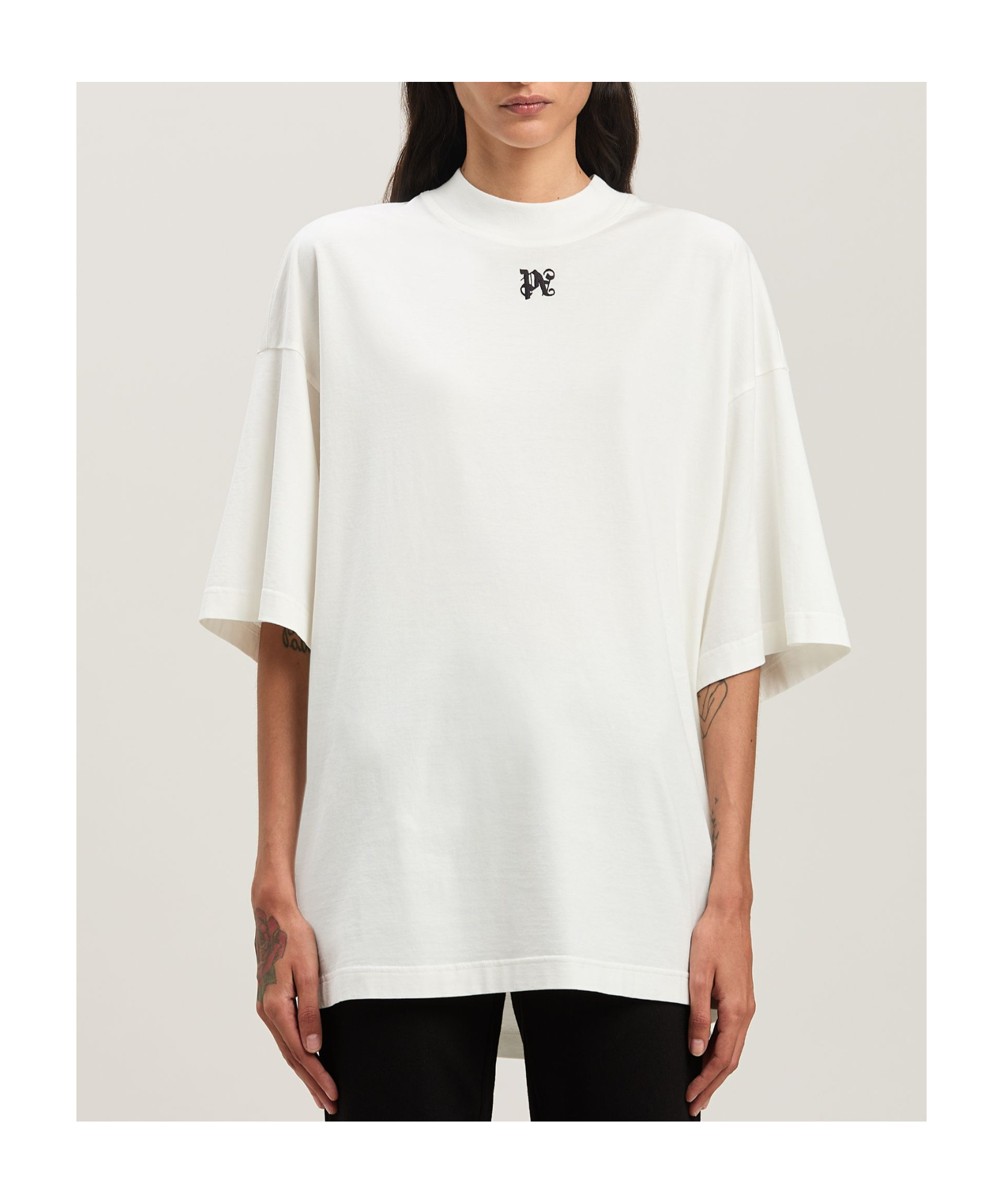 Palm Angels Pencil Drawing Wings Printed T-shirt In White