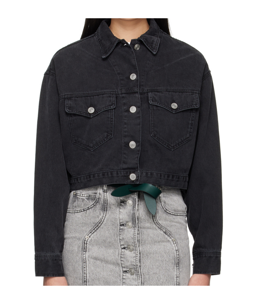 ISABEL MARANT ÉTOILE TADIA LAPEL DENIM JACKET