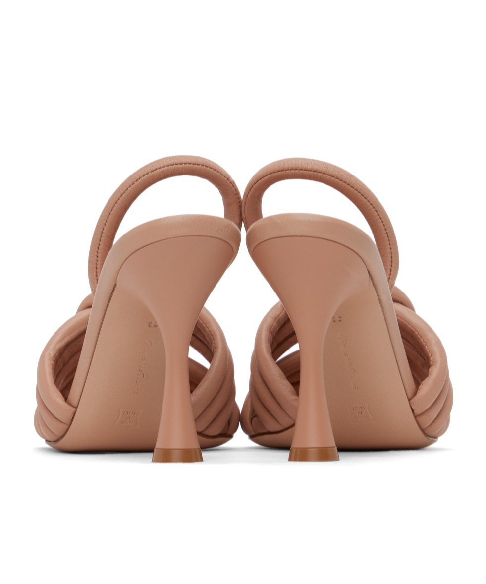 Gianvito Rossi Ottavia 95 Knotted Leather Slingback Sandals In Pink