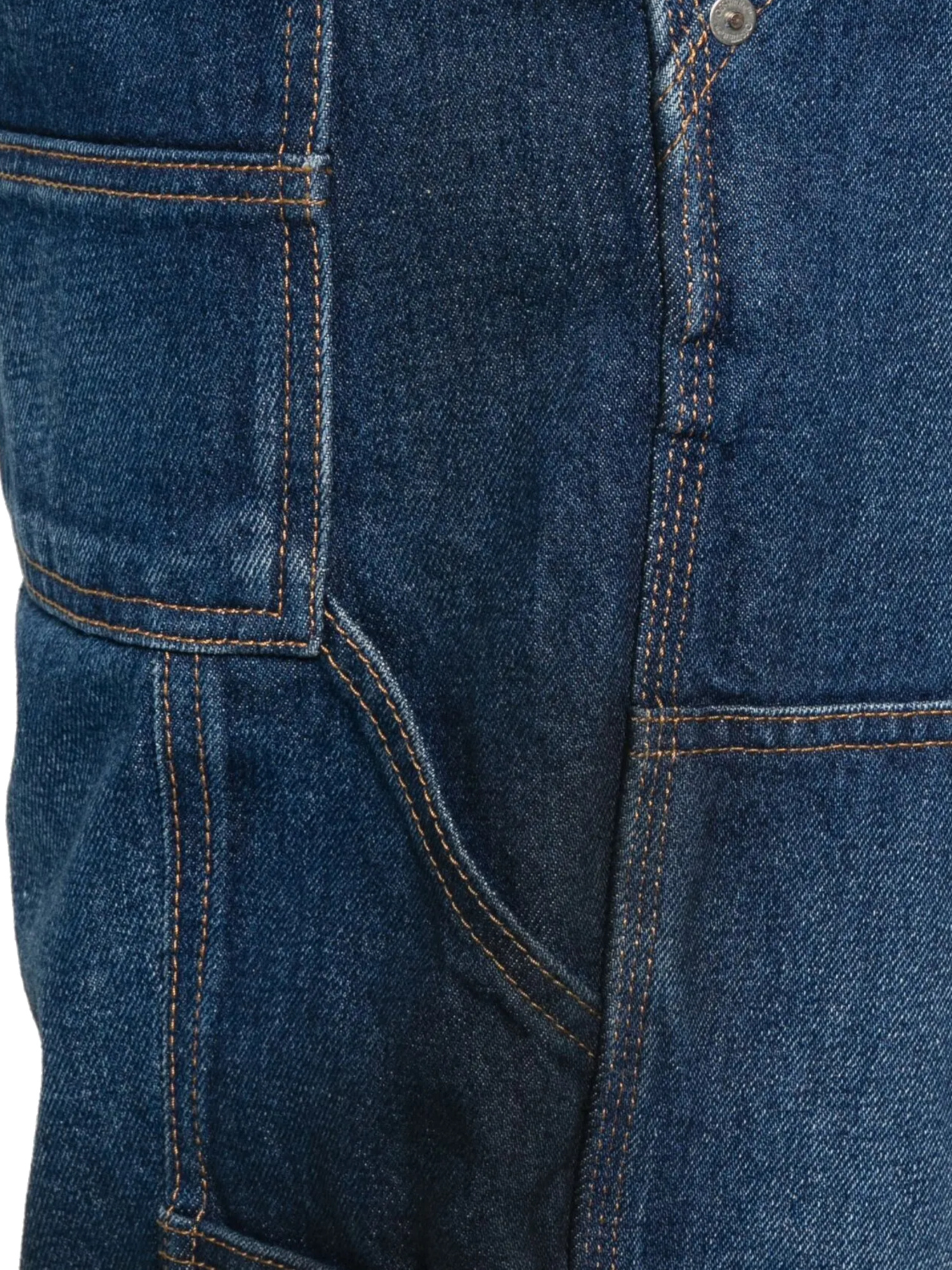 Off-white Panelled Cotton Jeans In Blue