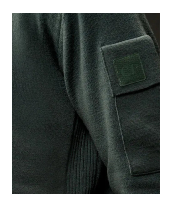 C.p. Company Metropolis Series Extrafine Merino Wool Crewneck Sweater In Green