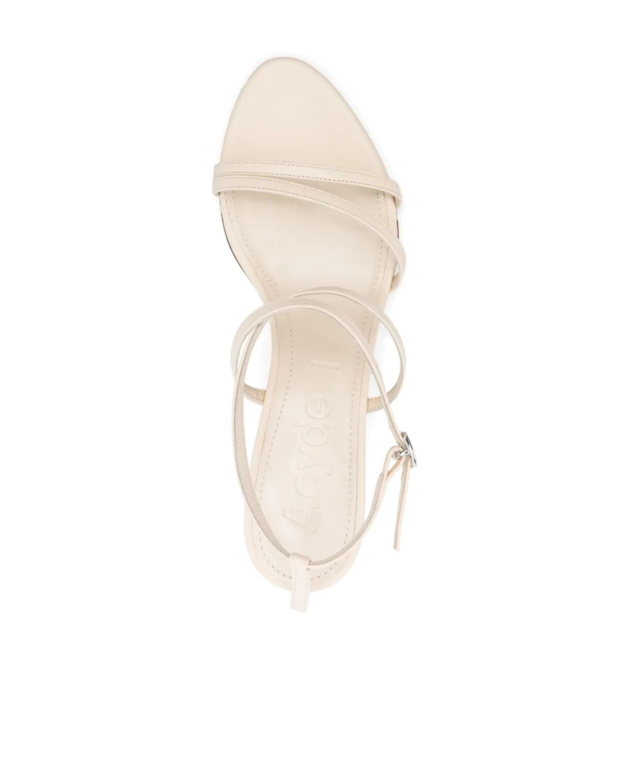 Aeyde 50mm Leather Sandals In White