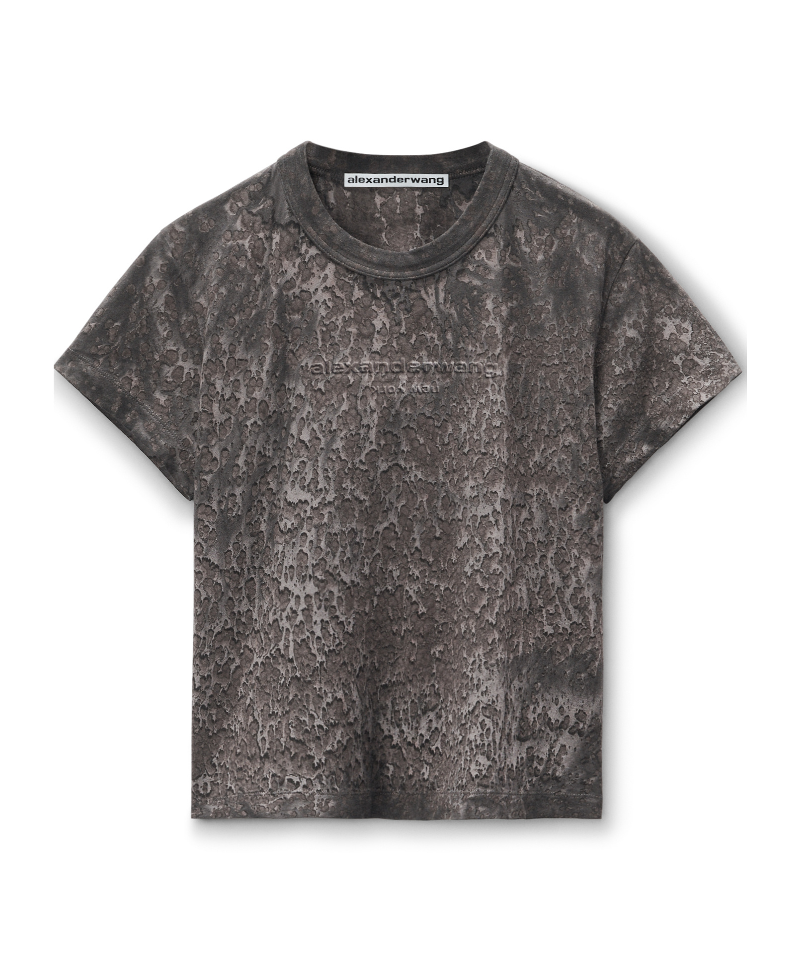 Alexander Wang Splatter-wash Cotton T-shirt In Black