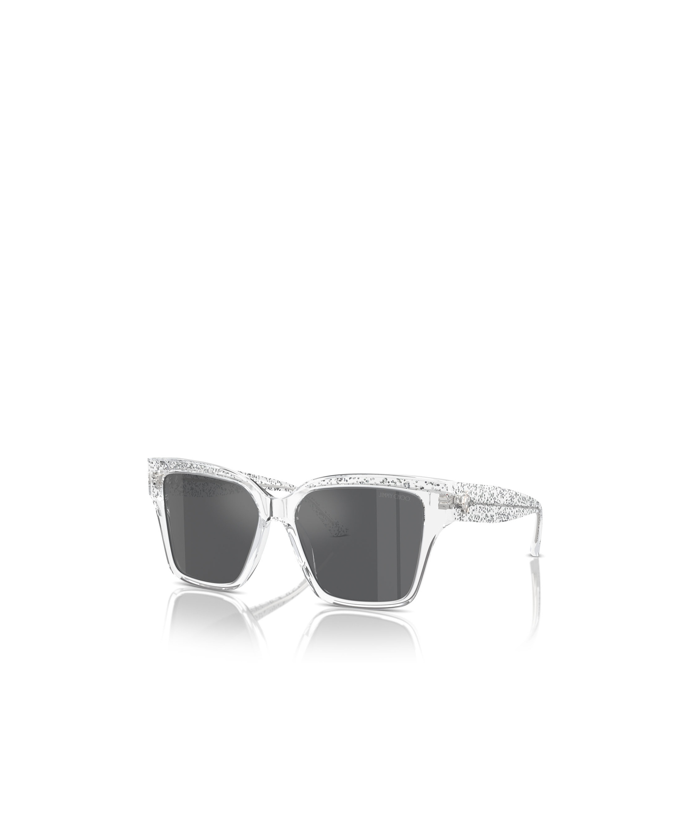 Jimmy Choo Womens Clear Jc5003 Butterfly-frame Acetate Sunglasses In Black