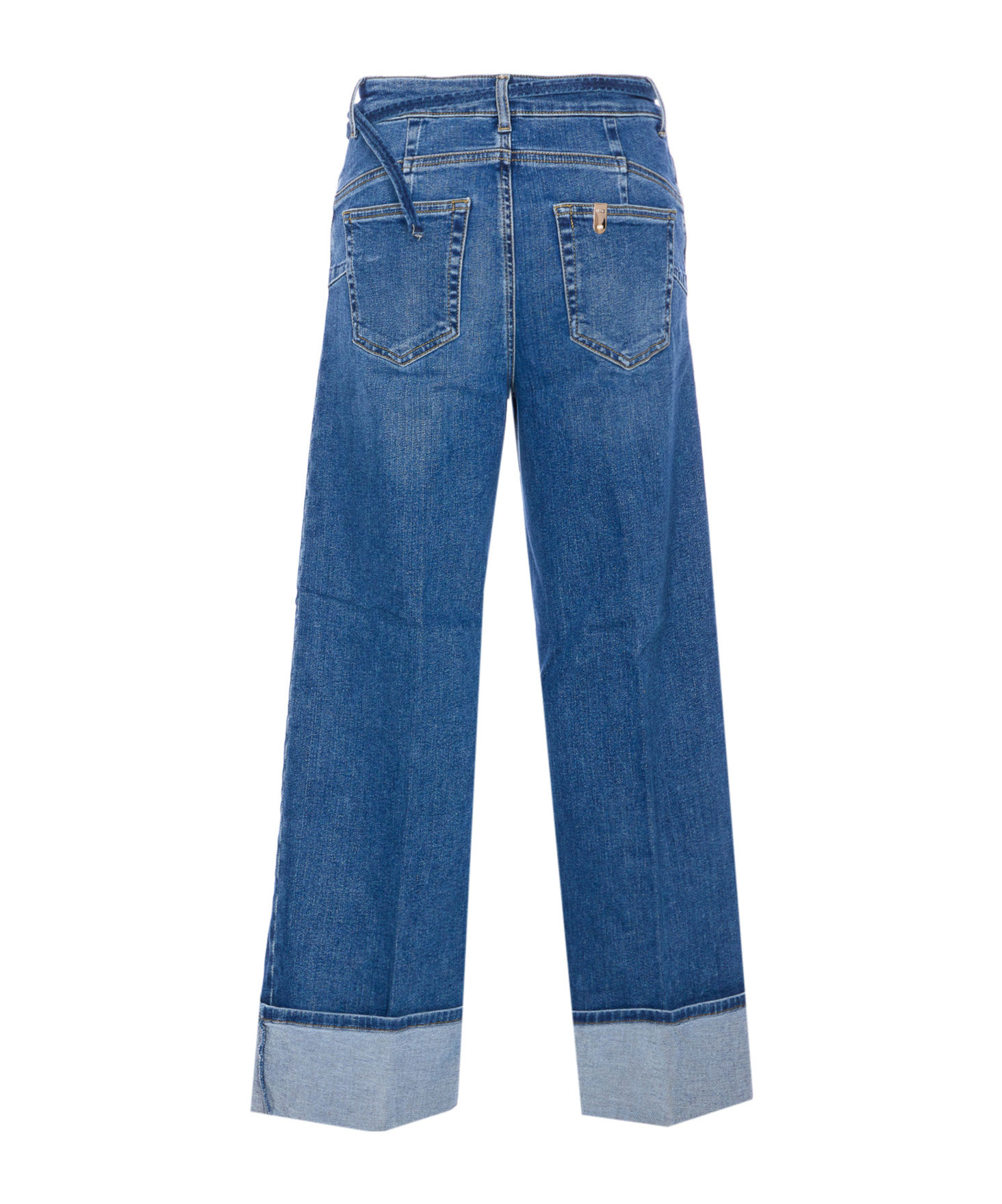 Liu •jo Denim Trousers With Belt Loops In Blue