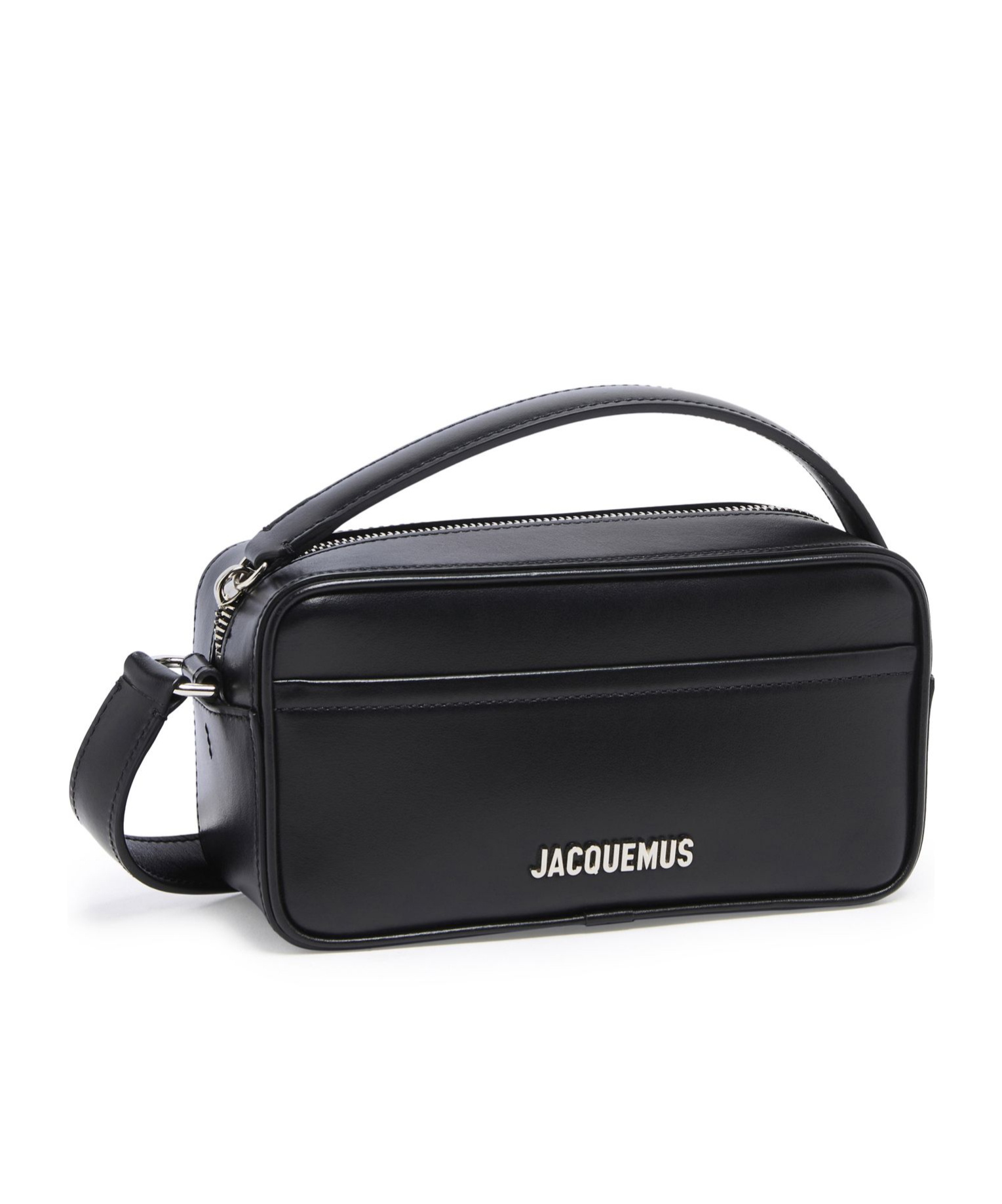Shop Jacquemus Baneto Shoulder Bag In Black