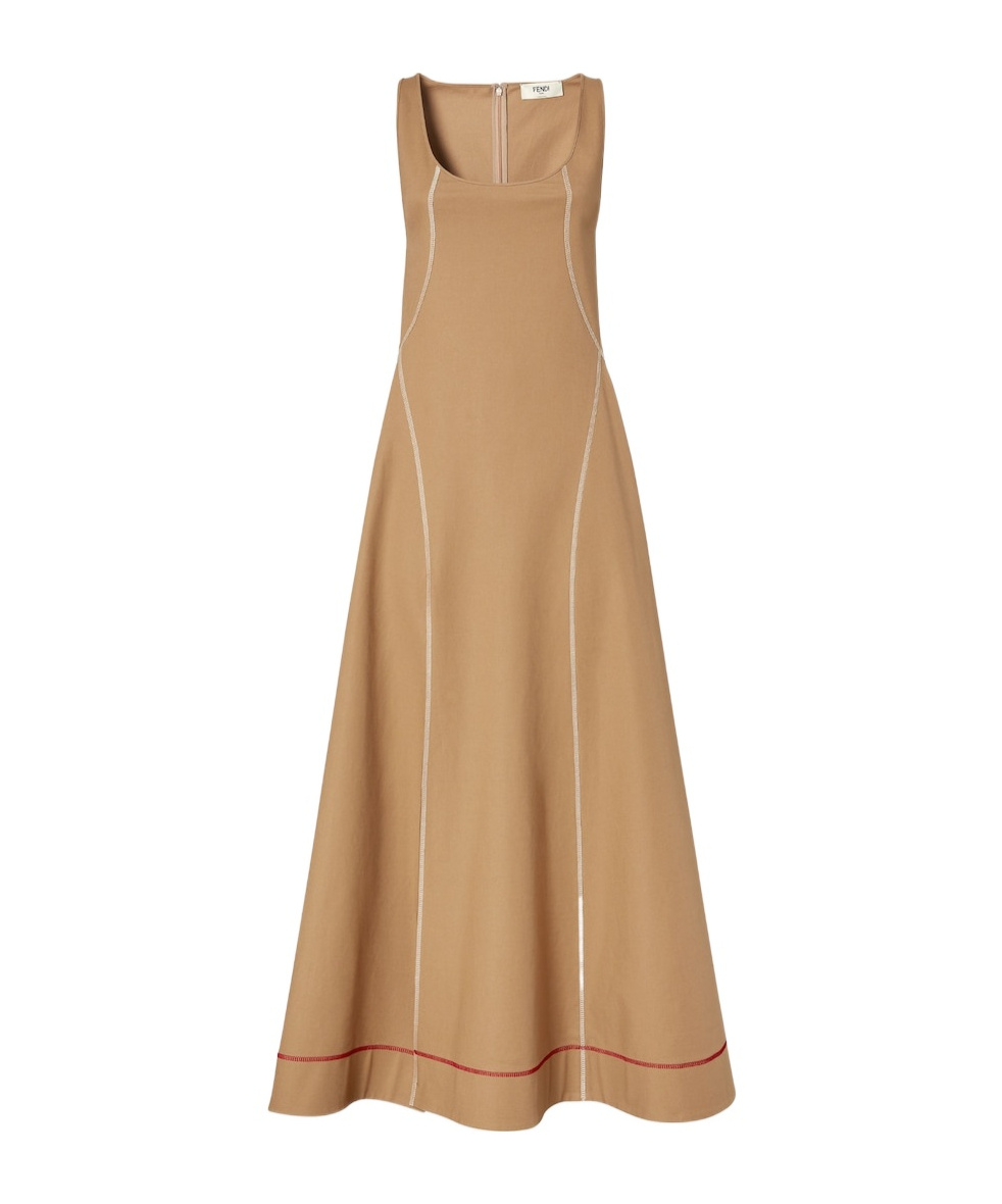 Fendi Dark Beige Cotton Dress