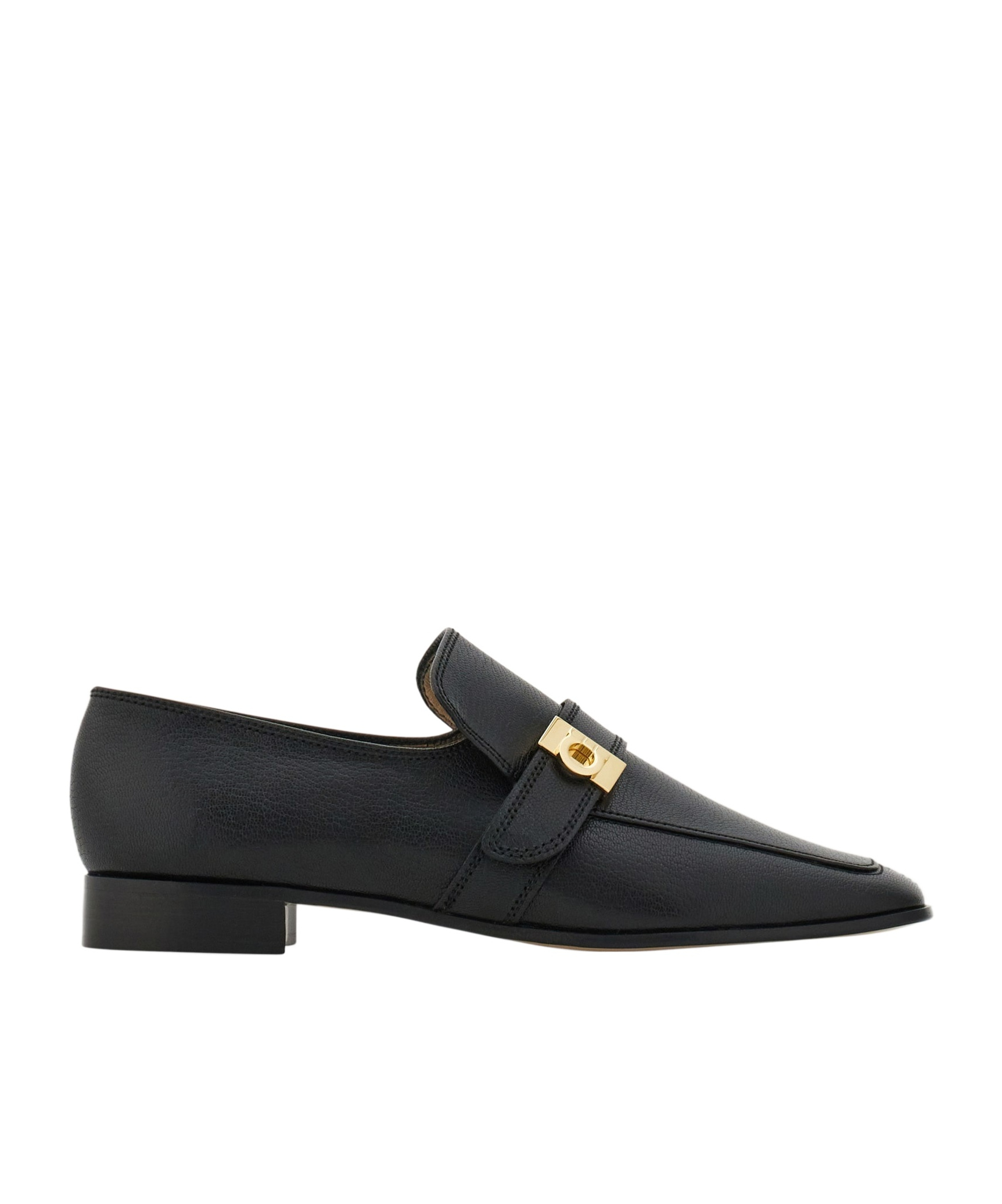 Ferragamo Mocassin Boucle Hug In Black