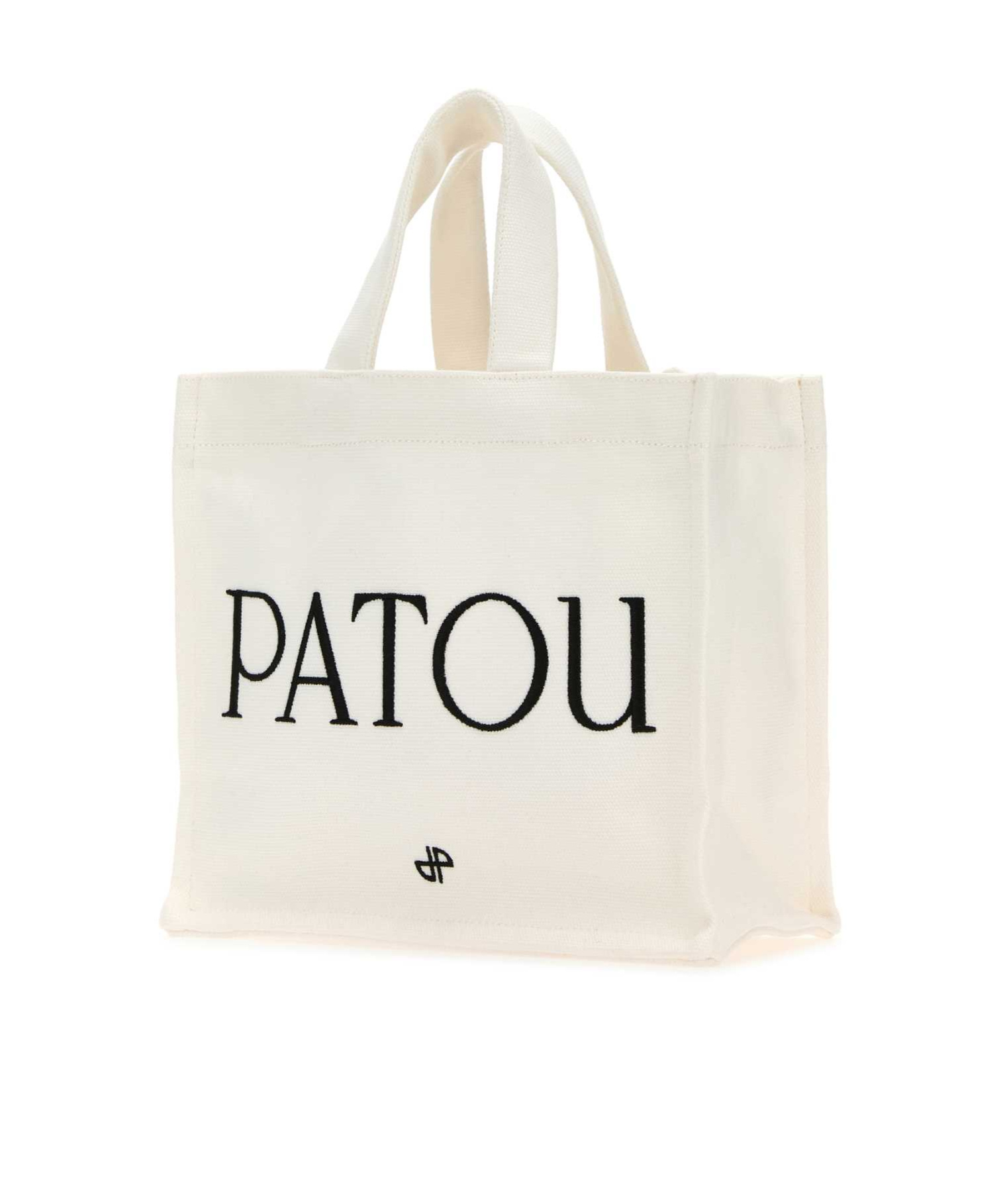 Patou -inspired Cotton Mini Bag With Decorative Trim In White
